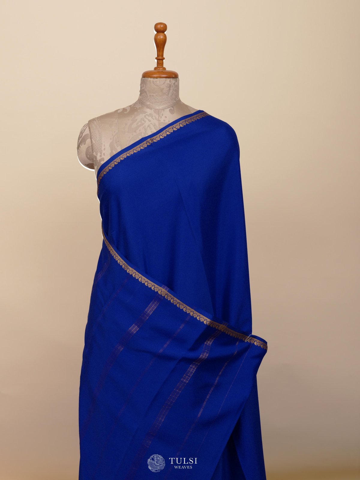 Dark Blue Mysore Silk Saree