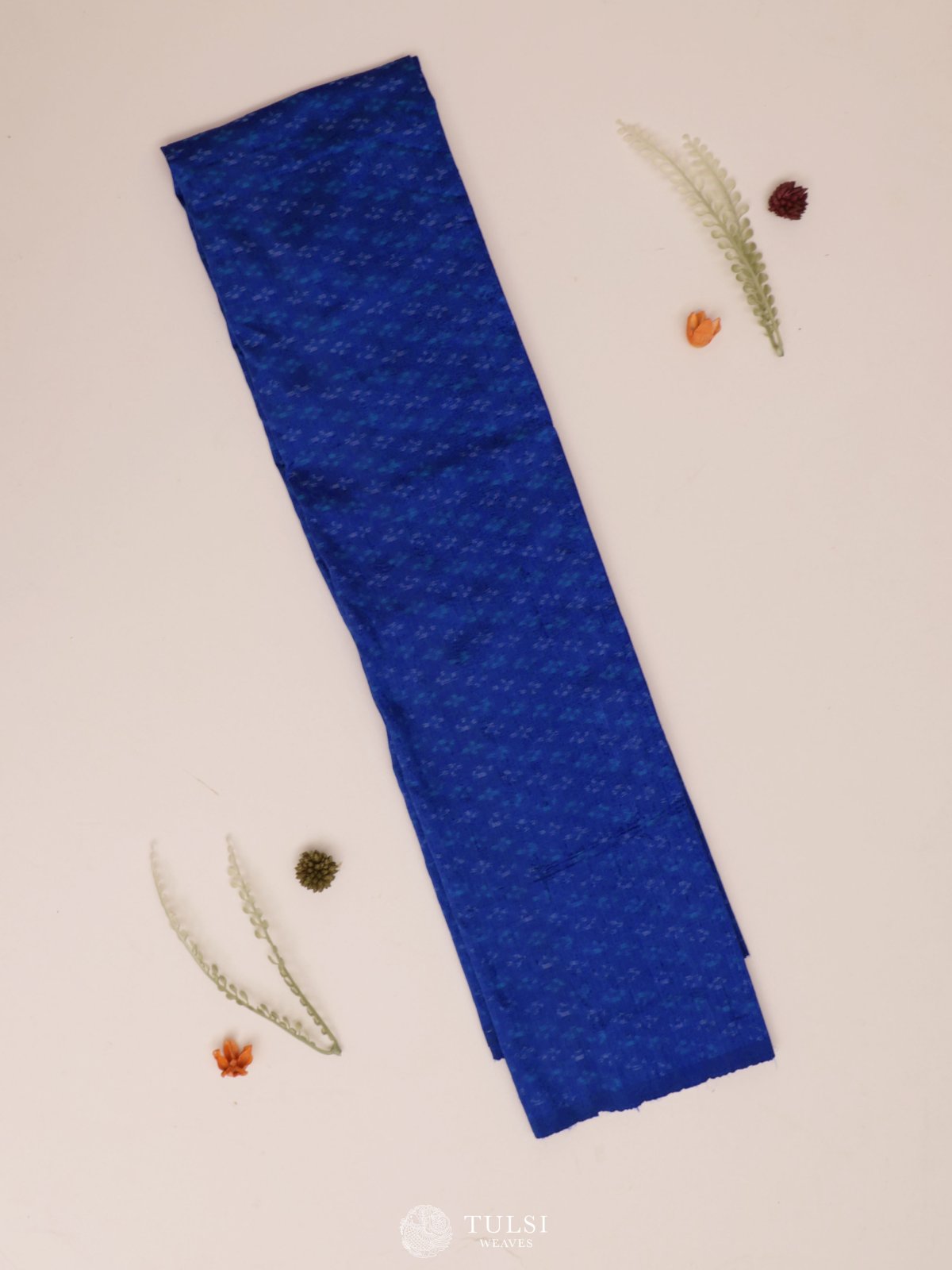 Blue Ikat Raw Silk Blouse