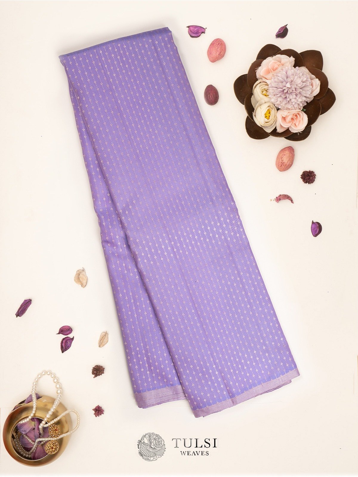 Lavender Kanjeevaram Silk Saree