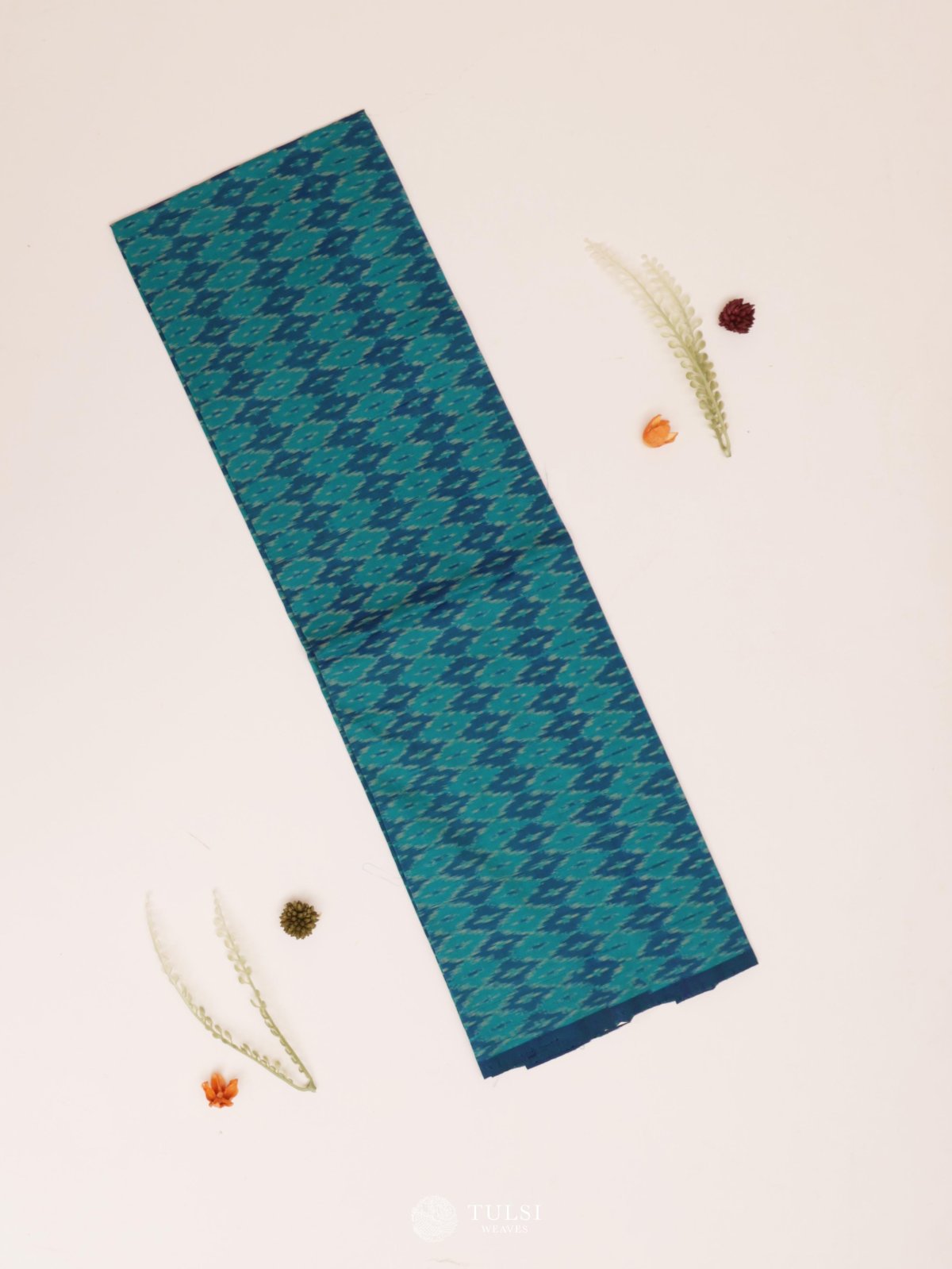 Blue Ikat Silk Blouse