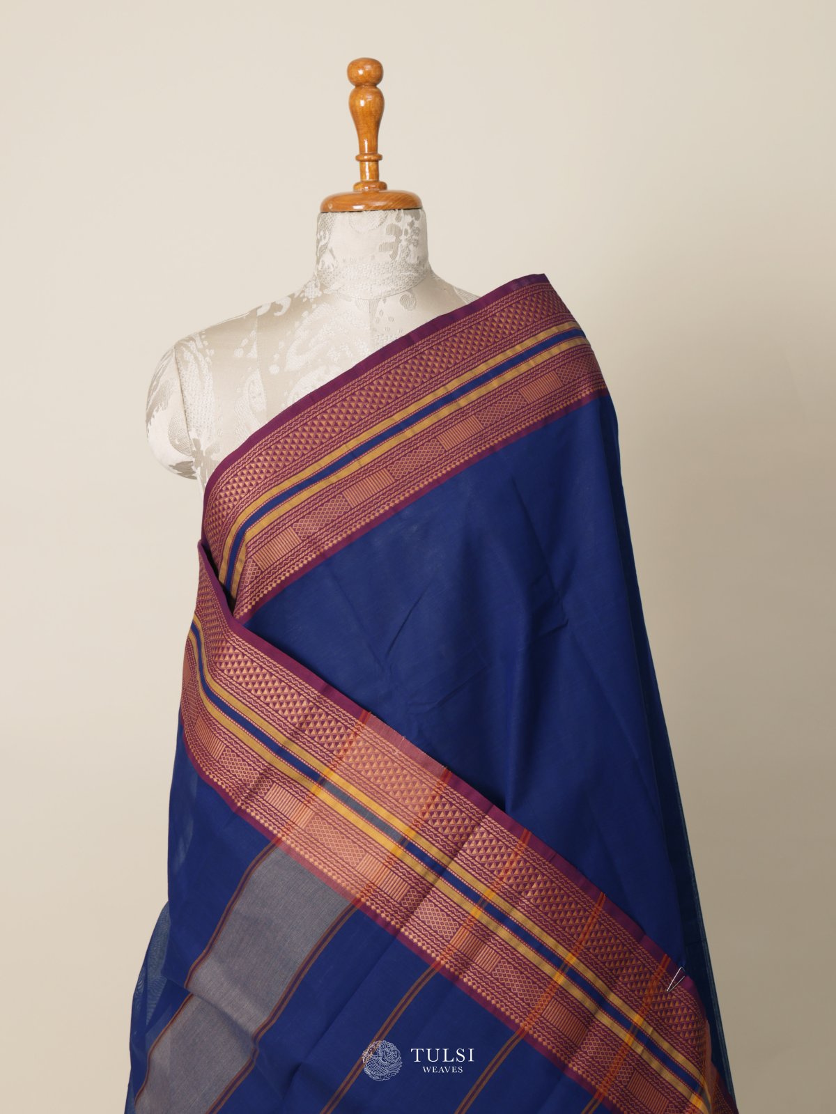 Dark Blue Kanchi Cotton Saree