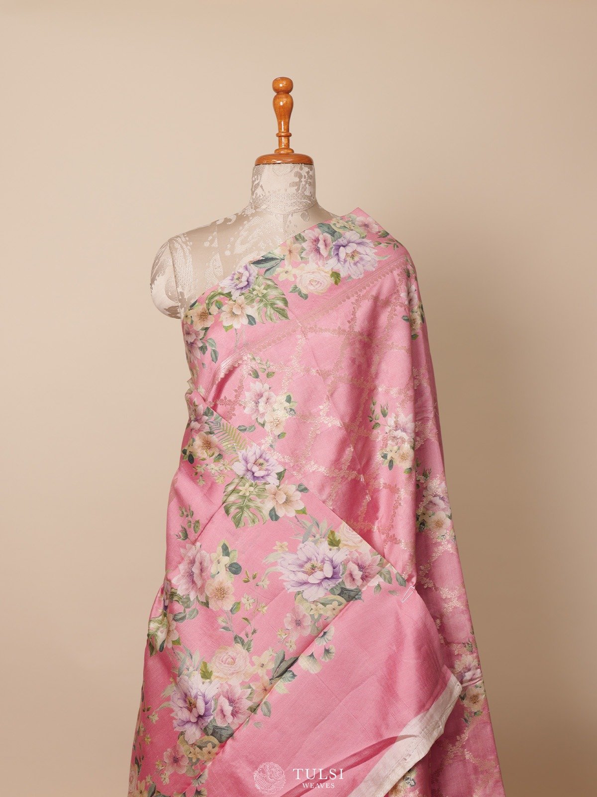 Pink Chaniya Silk Saree