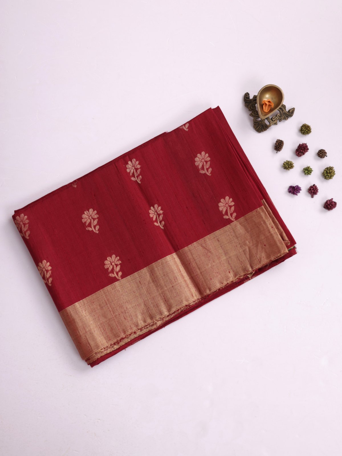 Araku Raw Silk Saree with Zari Border