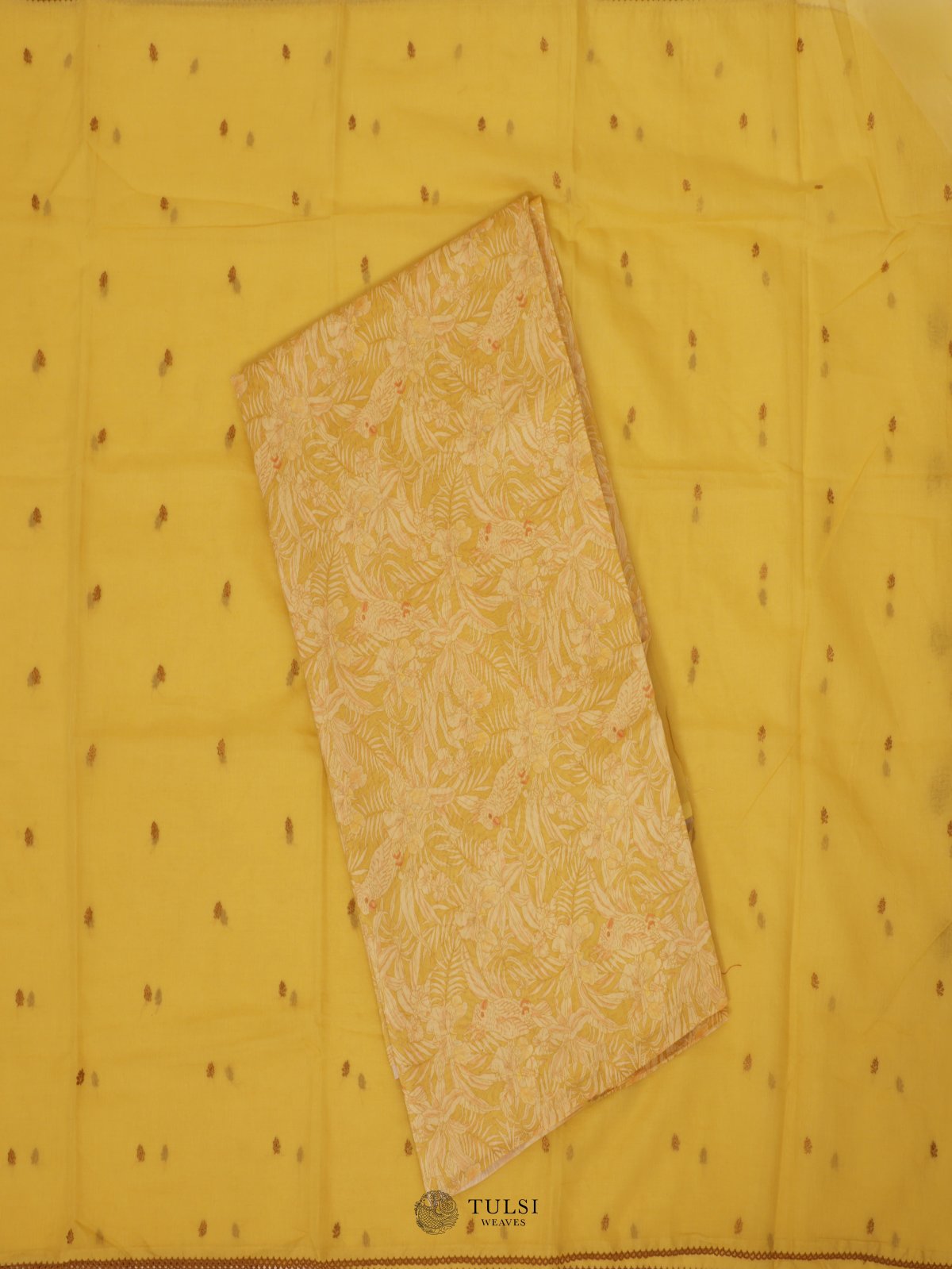 Mustard Yellow Chanderi Salwar Material