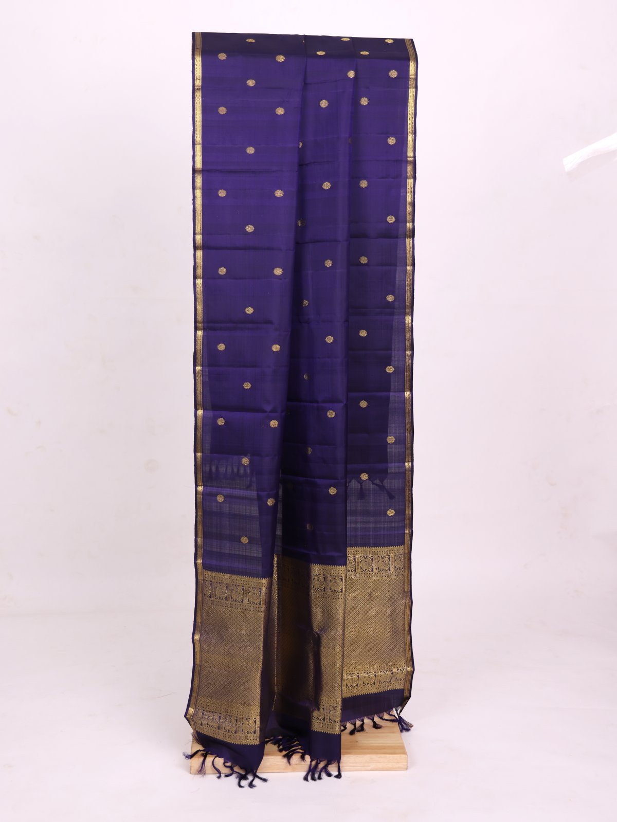 Dark Violet Kanjeevaram Silk Dupatta
