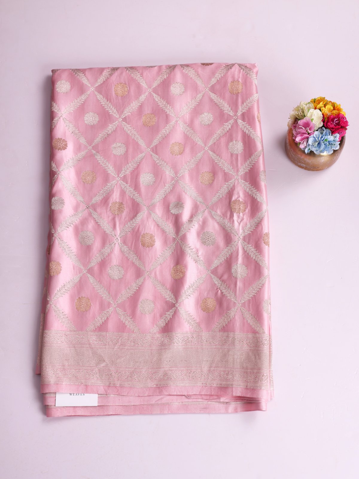 Onion Pink Mashru Silk Saree
