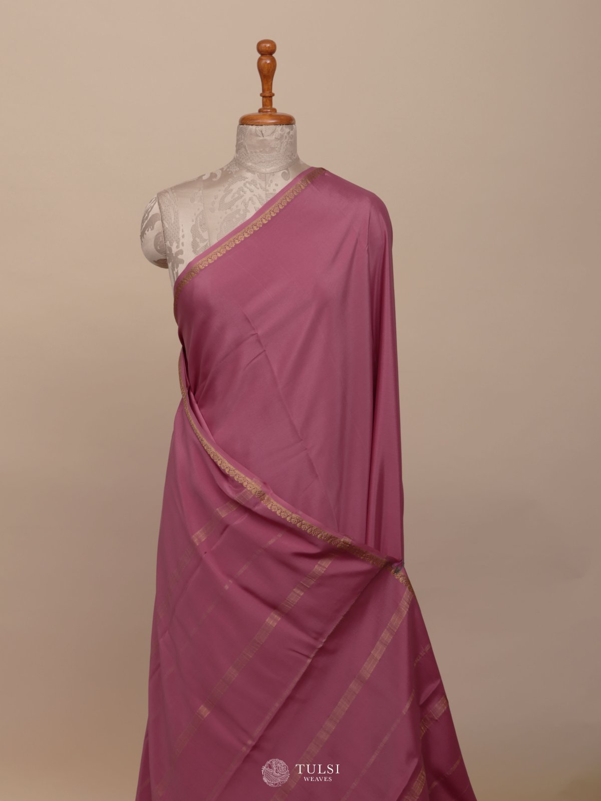 Light Pink Mysore Silk Saree