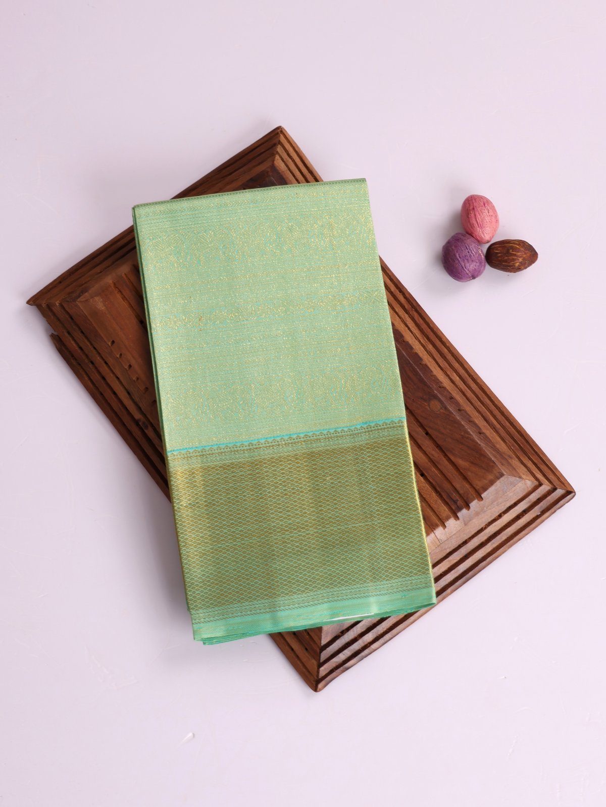 Bluish Green Kanjeevaram Silk Blouse