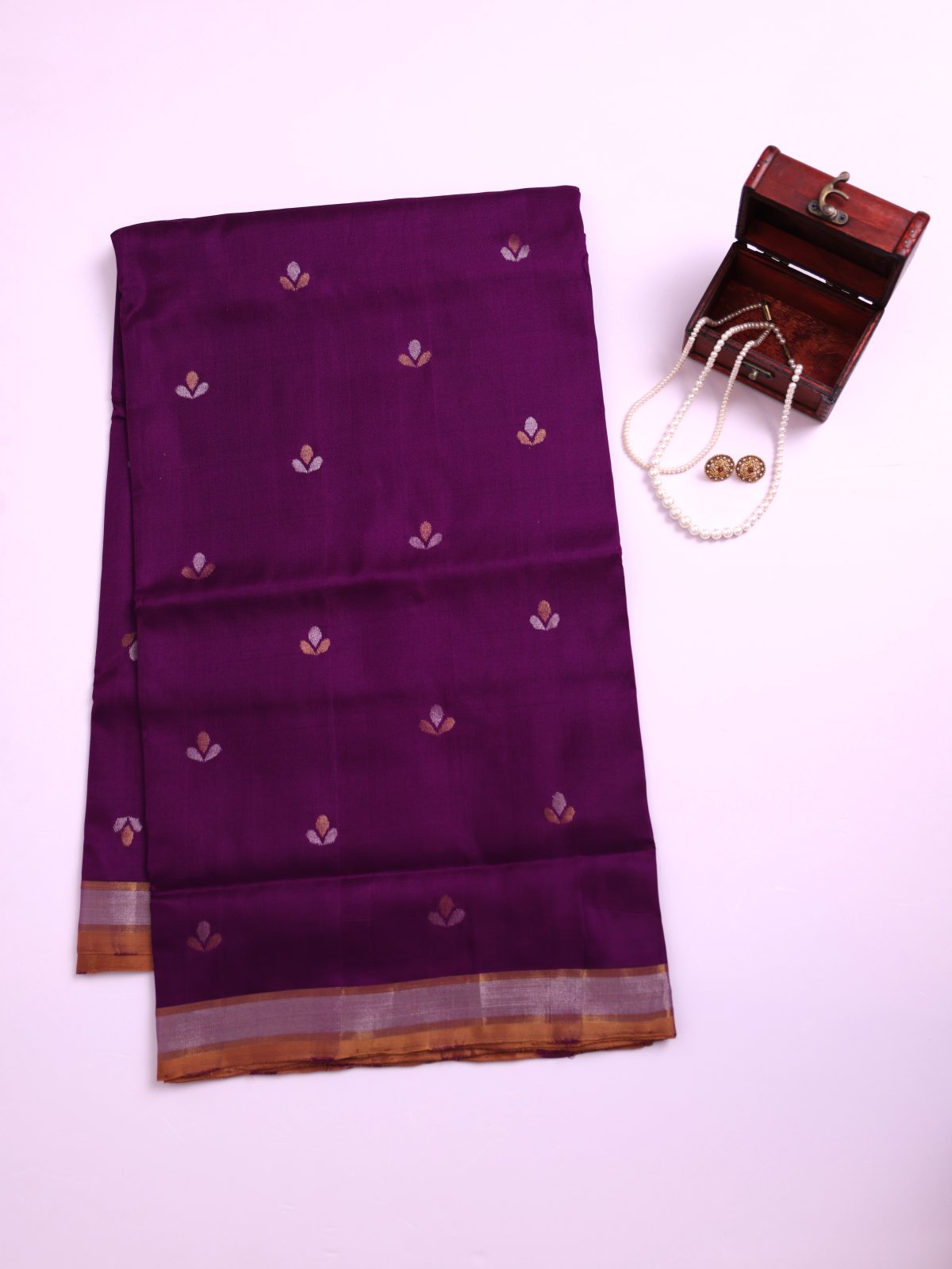 Dark Purple Uppada Silk Saree