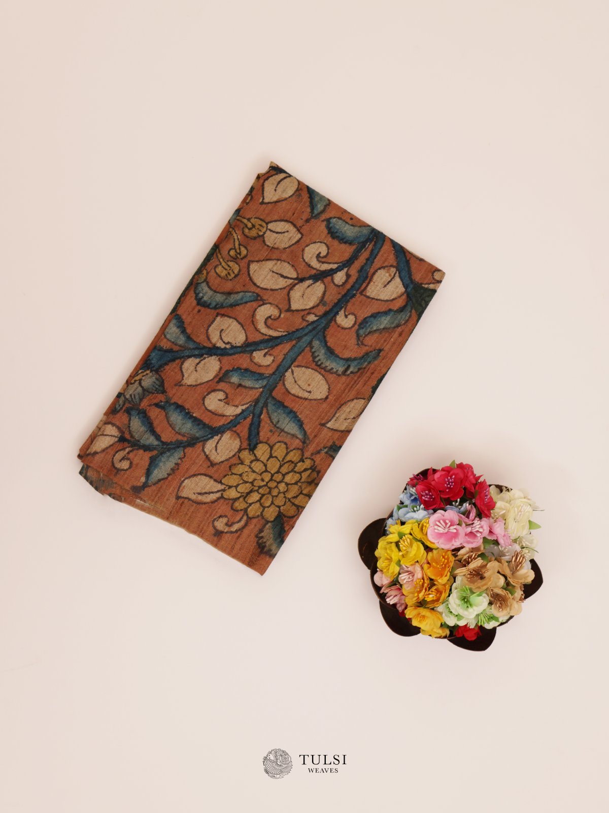 Brown Kalamkari Silk Blouse