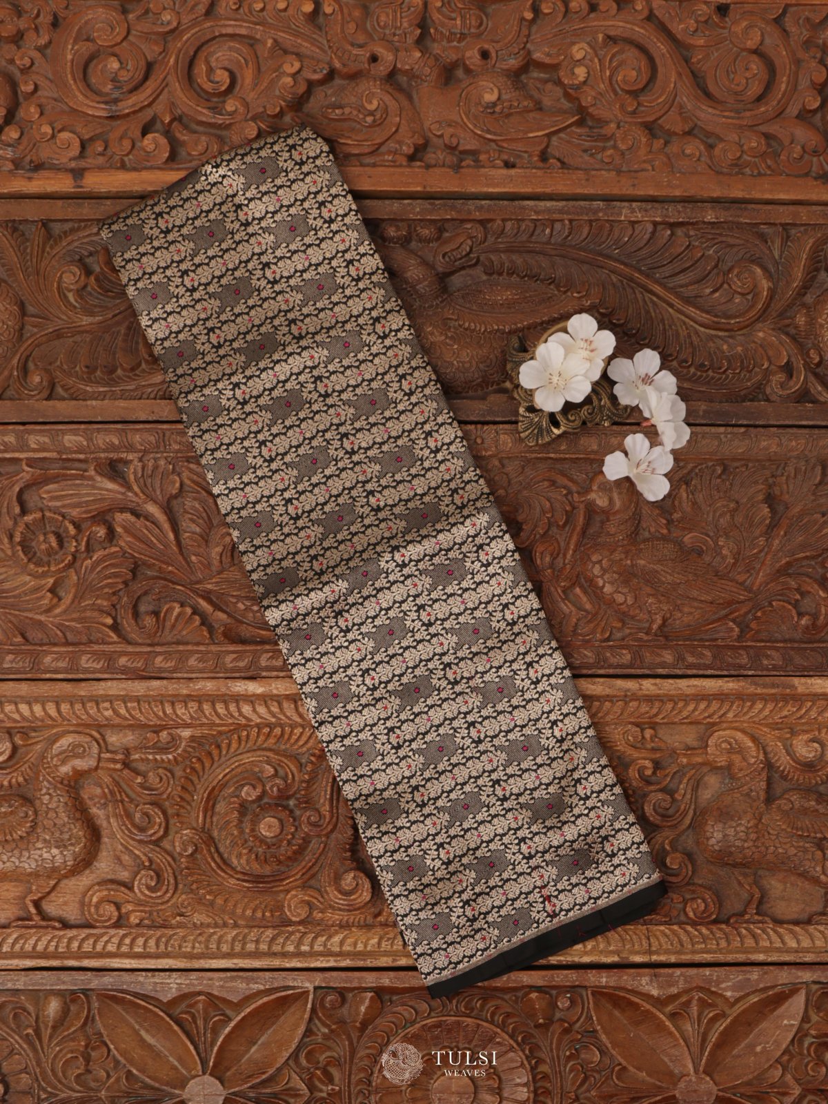 Black Banaras Silk Blouse