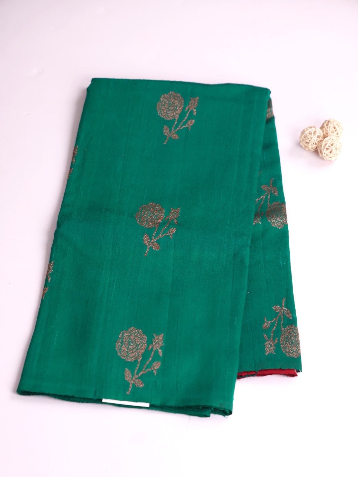 Teal Green Banaras Tussar Silk Saree 