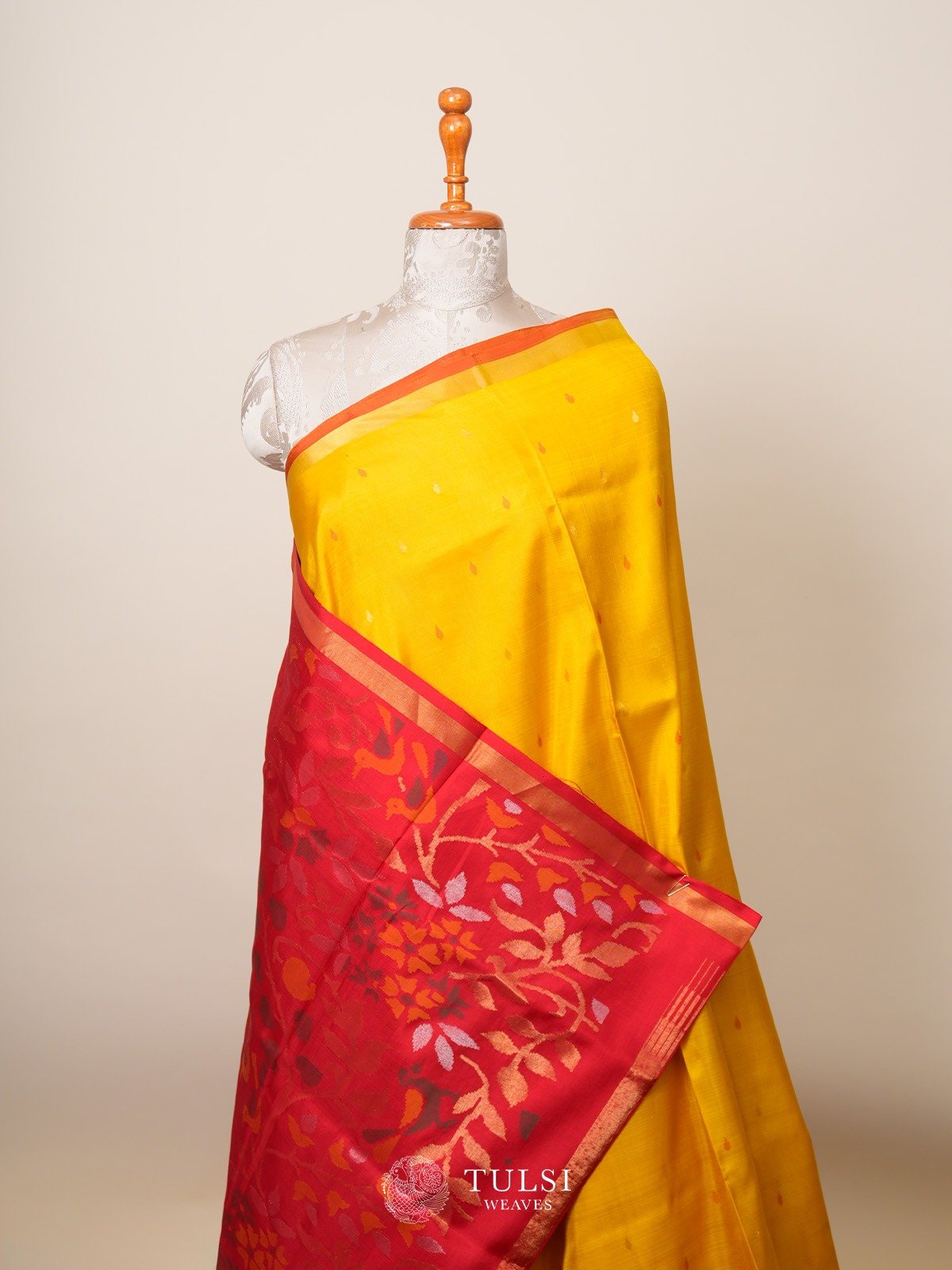 Yellow Uppada silk saree