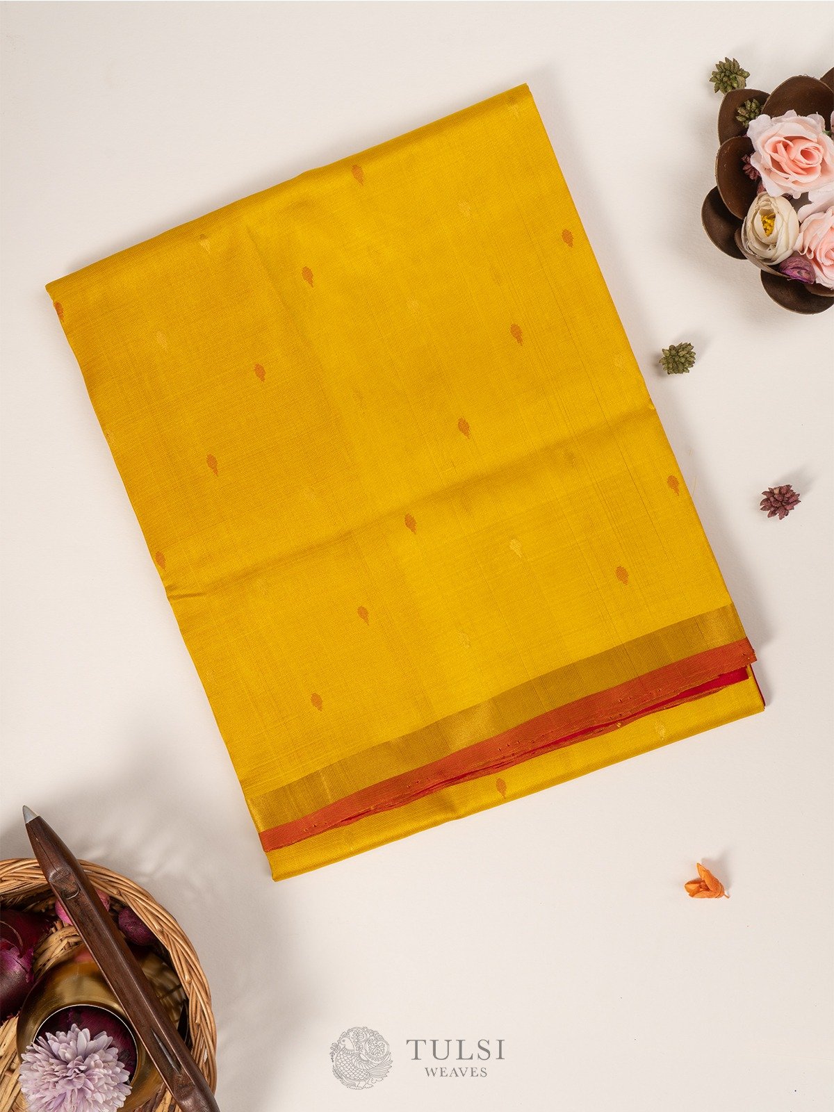 Yellow Uppada silk saree