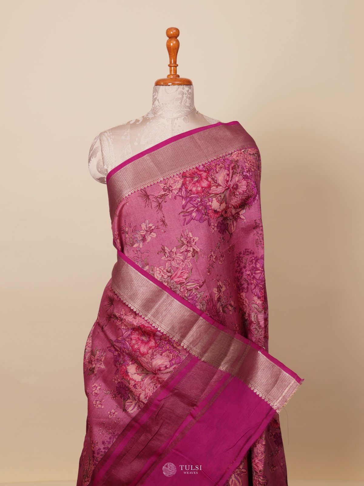 Purple Chaniya Silk Saree