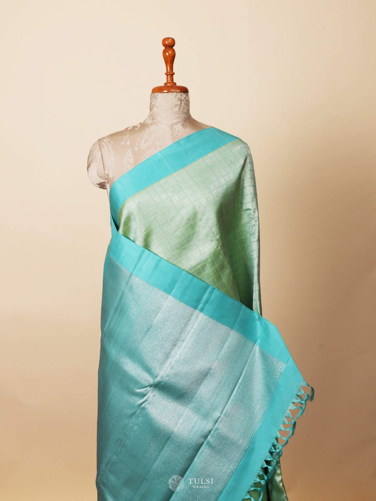 Sea Green Kanjeevaram Silk Saree