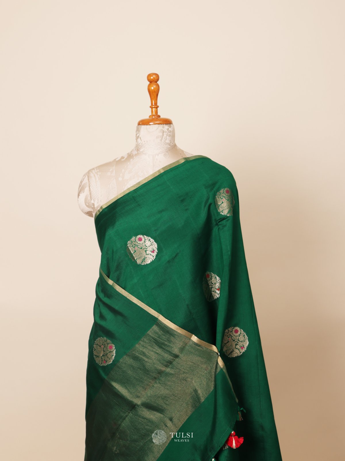 Green Chaniya silk saree