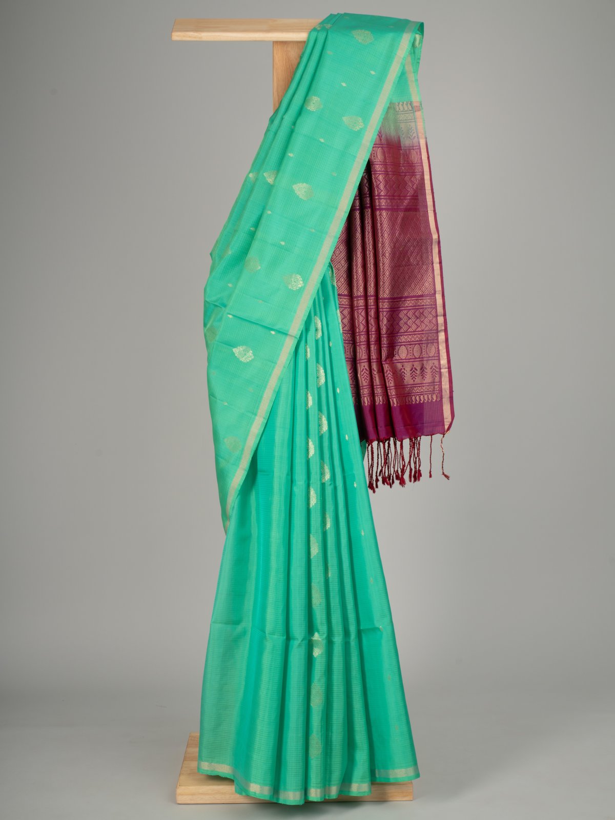 Light Teal Blue Soft Silk Saree