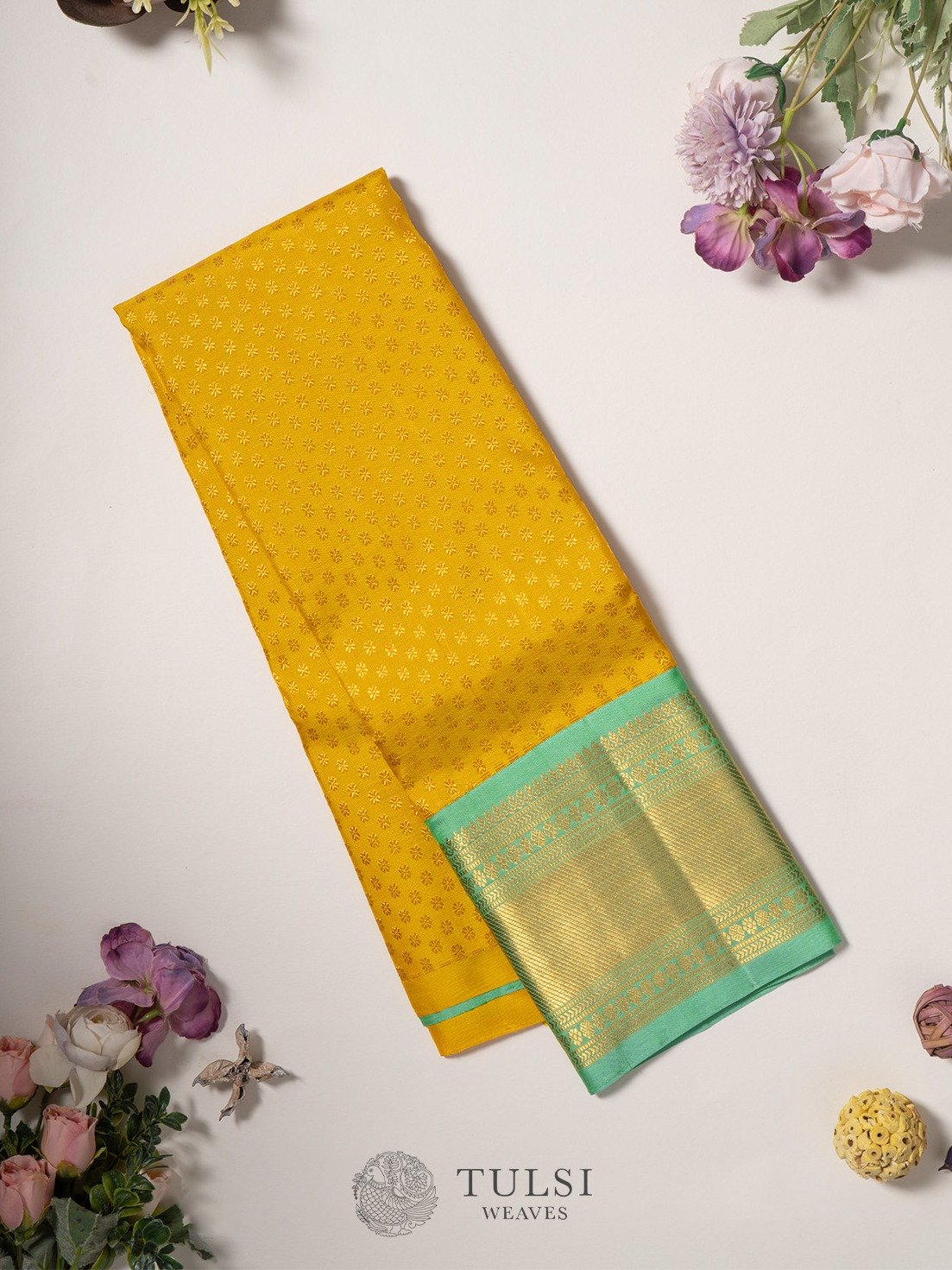 Yellow Kanjeevaram Silk Pavadai 