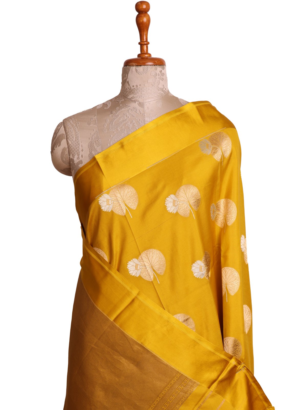 Yellow Mashru Silk Saree