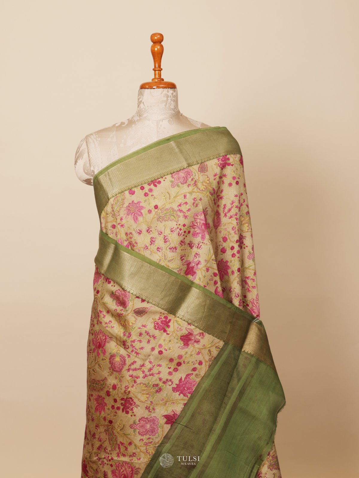 Light Green Chaniya Silk Saree