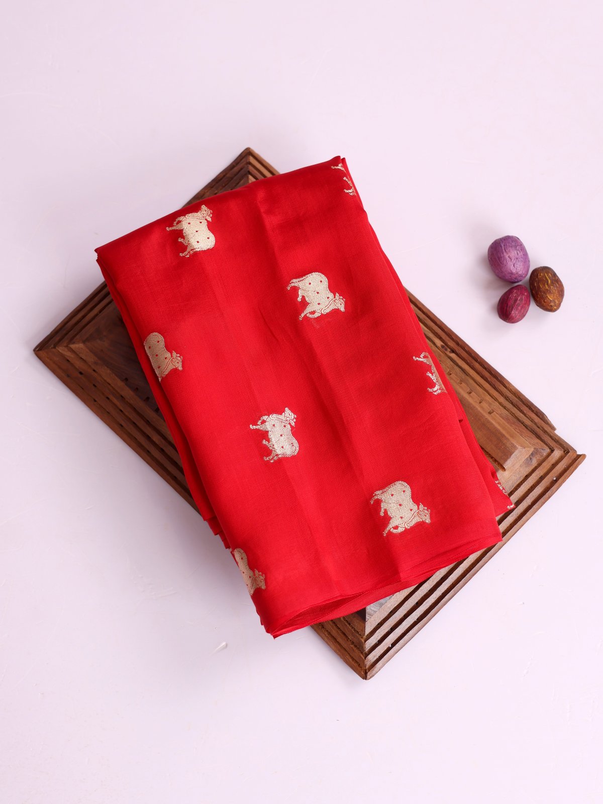 Red Mashru Silk Blouse