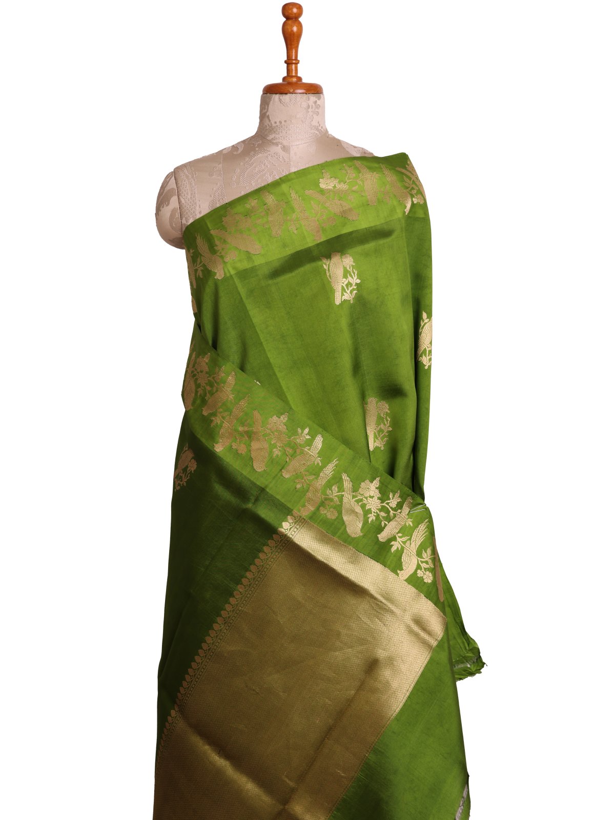 Mehendi Green Mashru Silk Saree                   