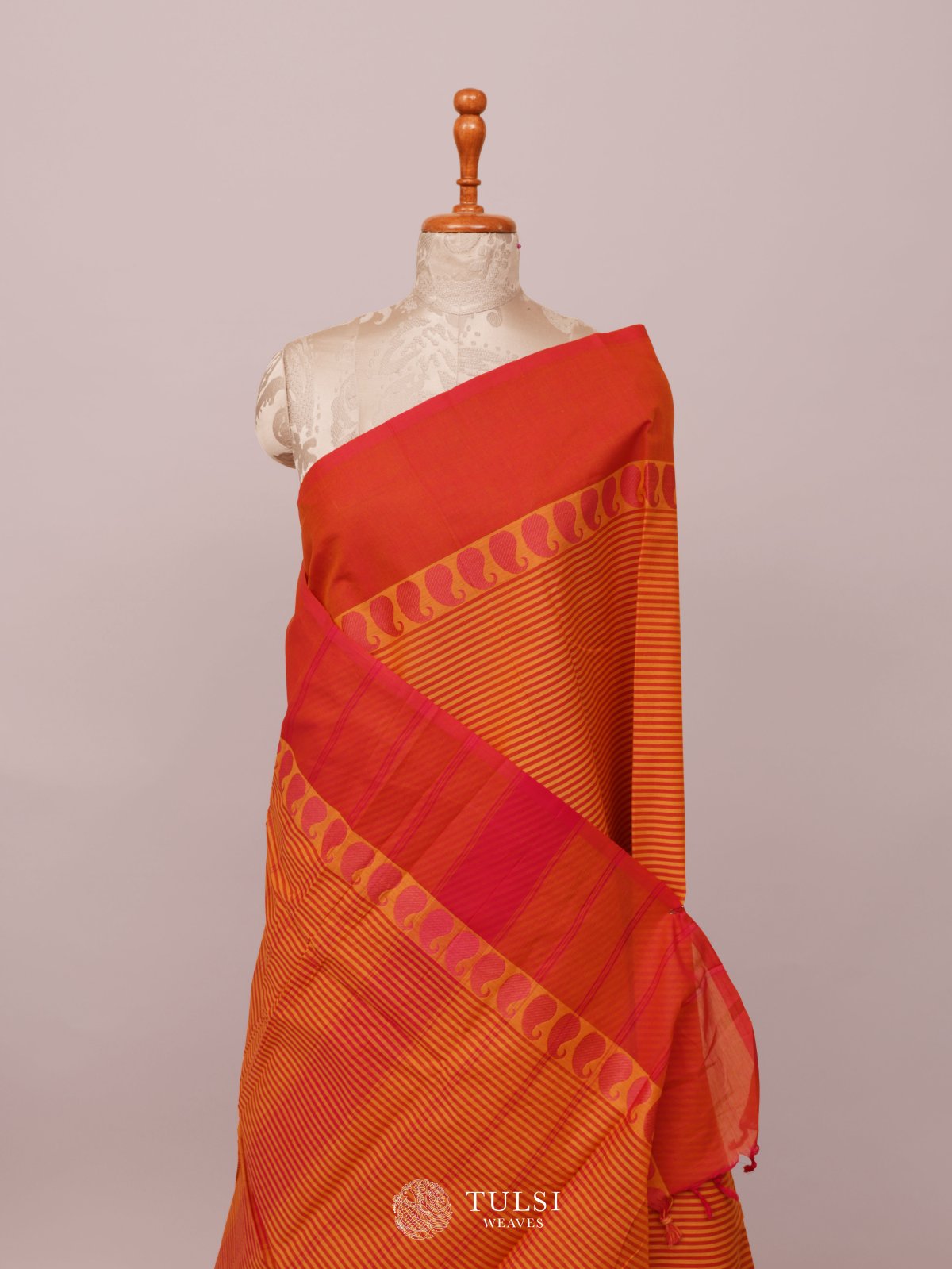 Striped Multicolour Kanchi Cotton Saree