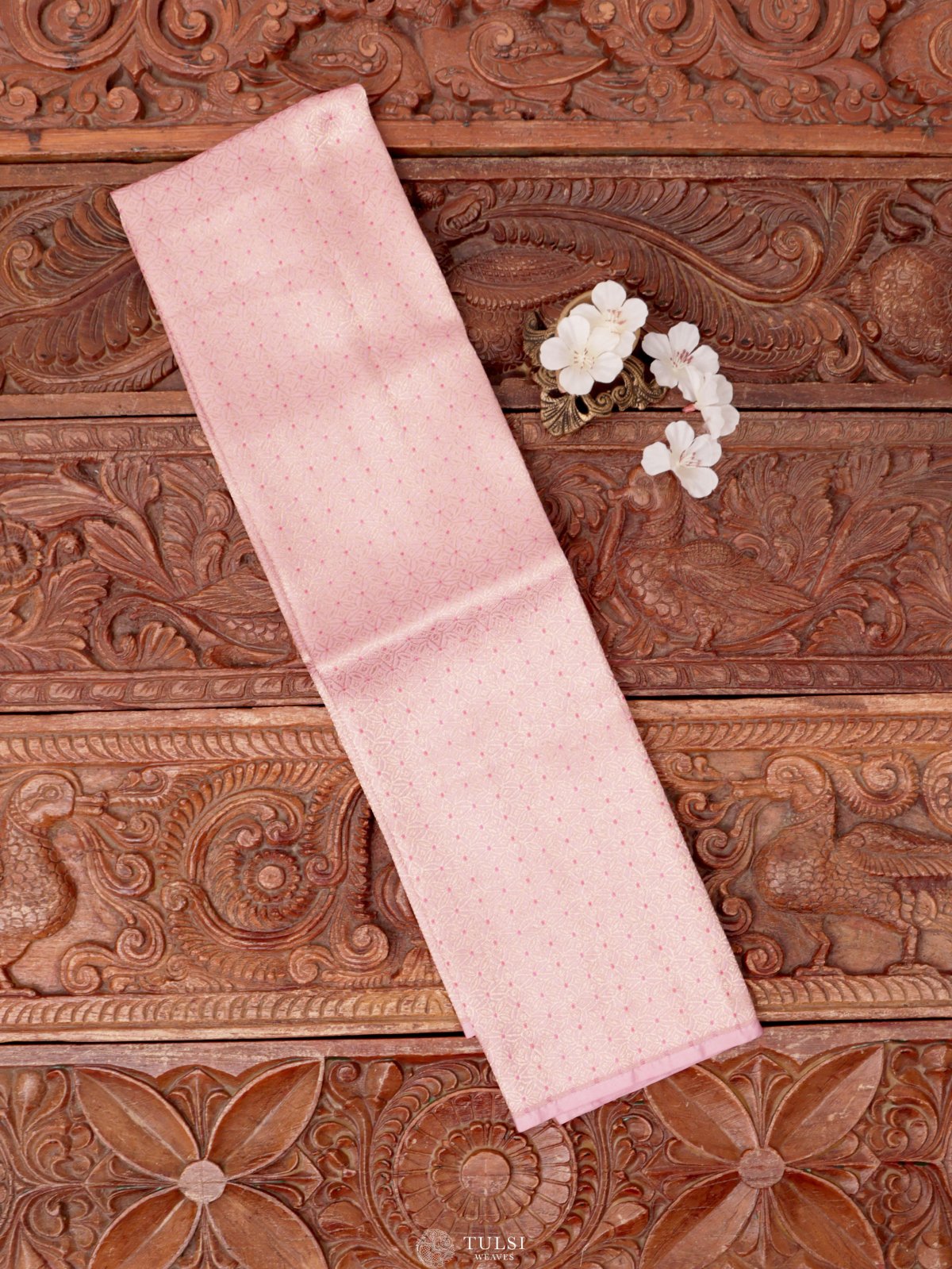 Pastel Pink Banaras Silk Blouse