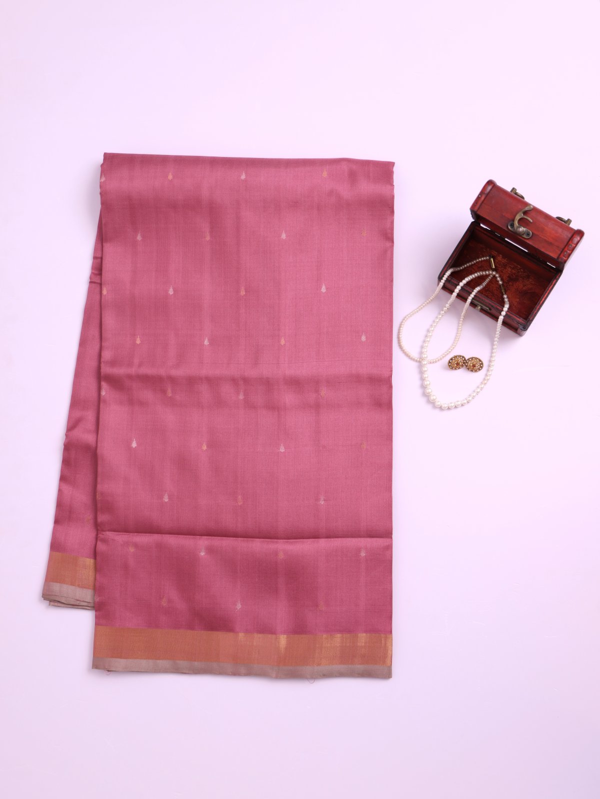 Dusty Pink Uppada Silk Saree