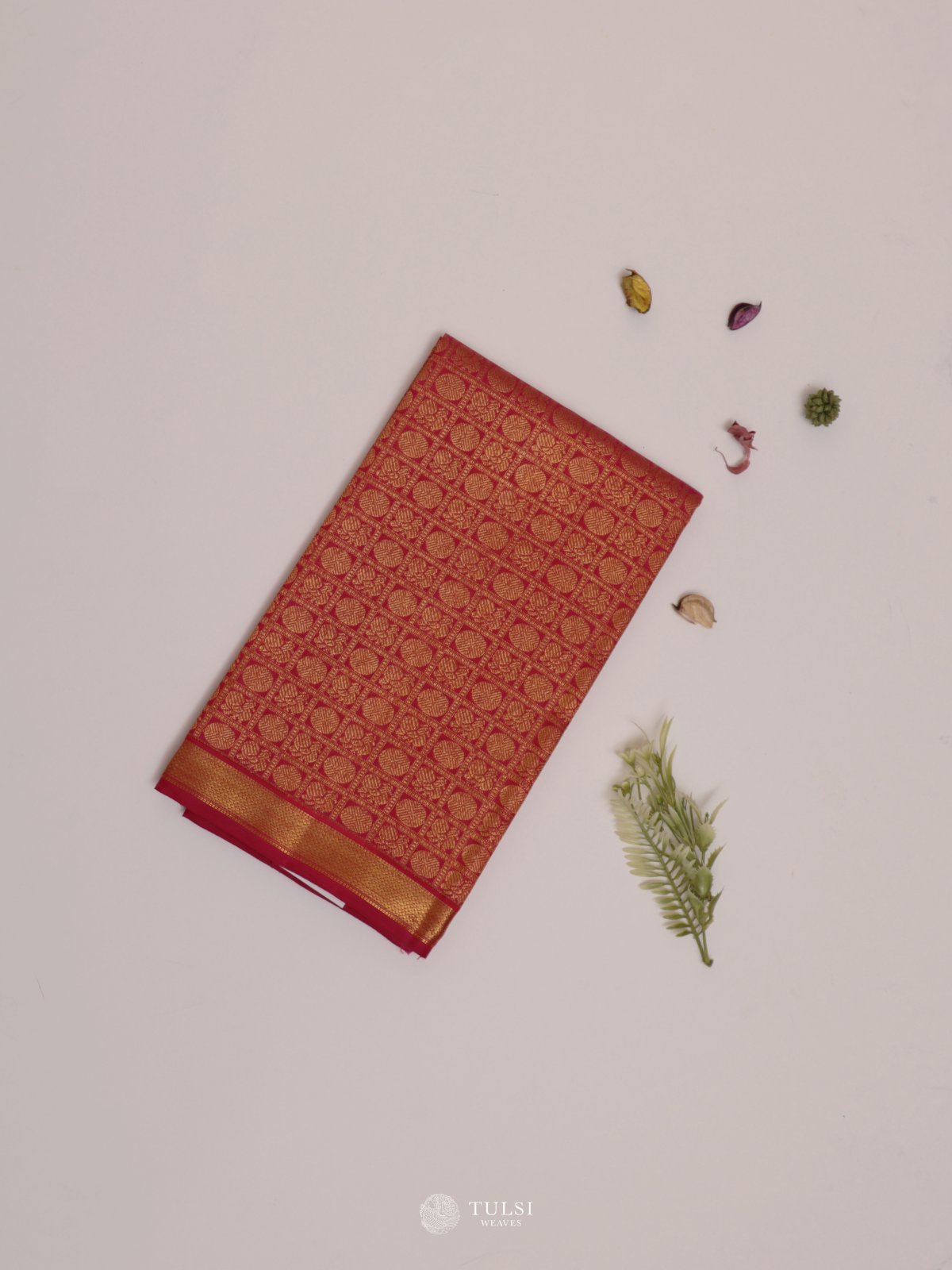 Dark Pink Kanjeevaram Silk Brocade Blouse