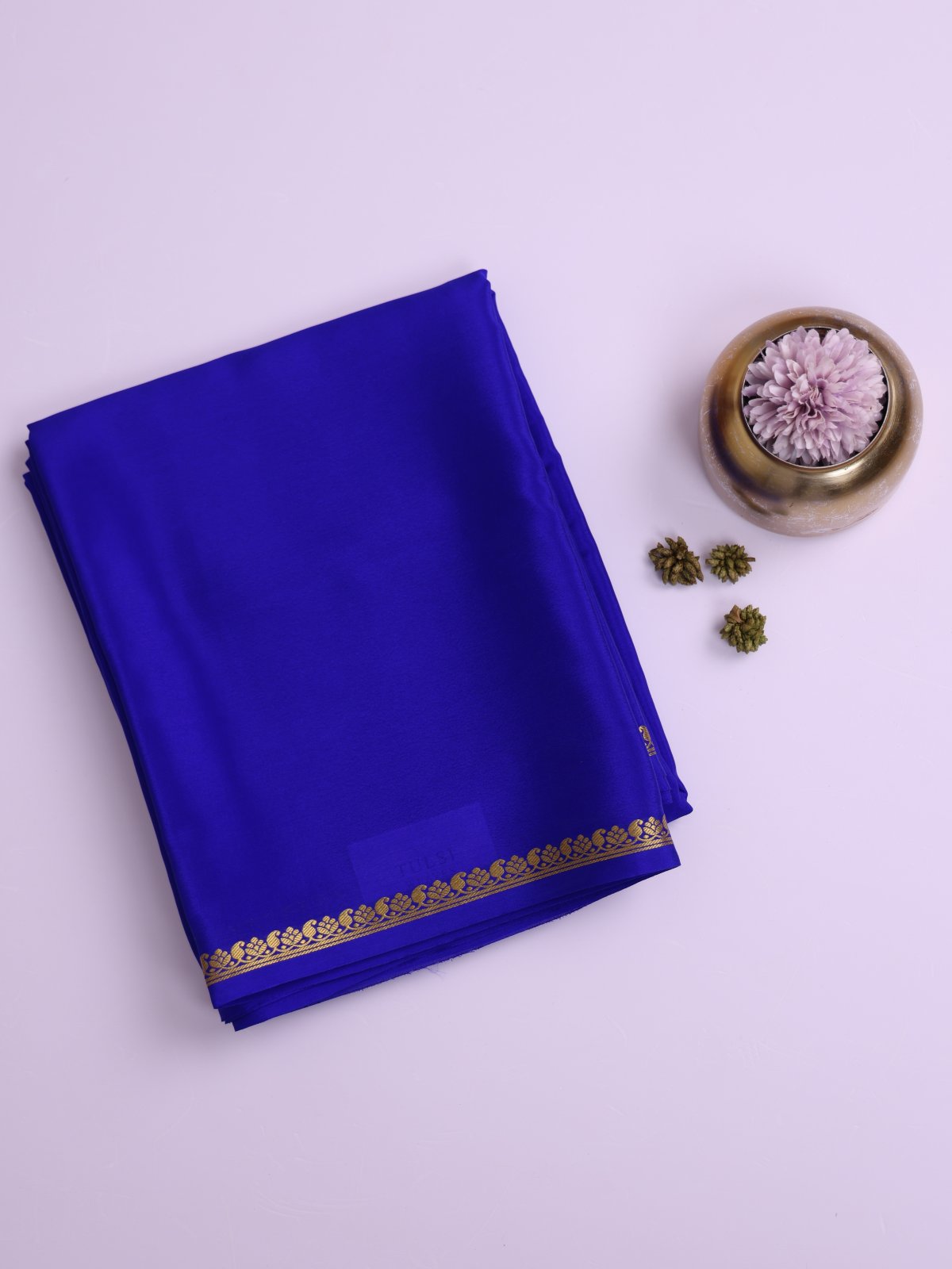 Dark Blue Mysore Silk Saree