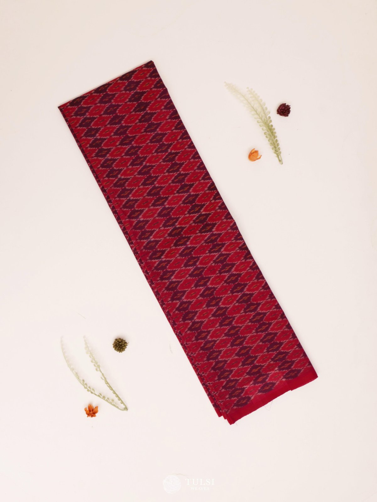 Pink And Purple Ikat Silk Blouse