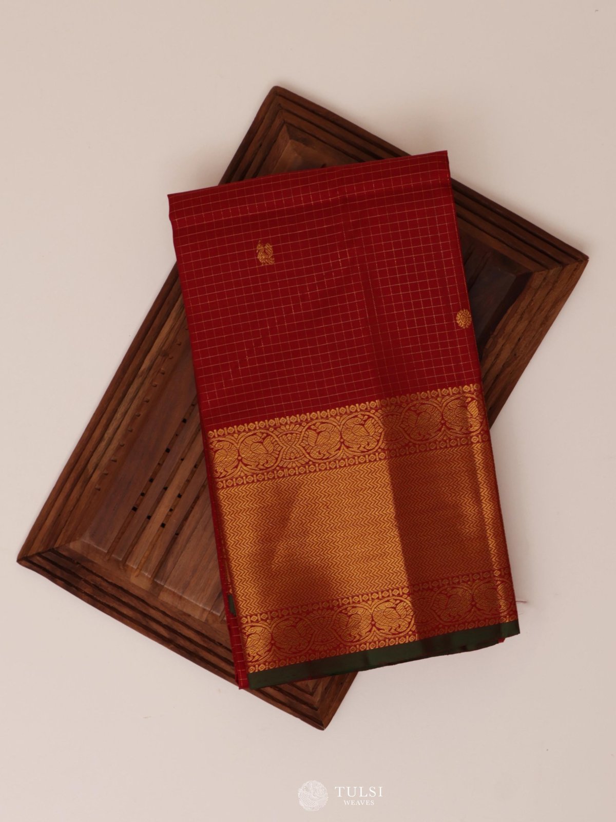 Deep Red Kanjeevaram Silk Blouse
