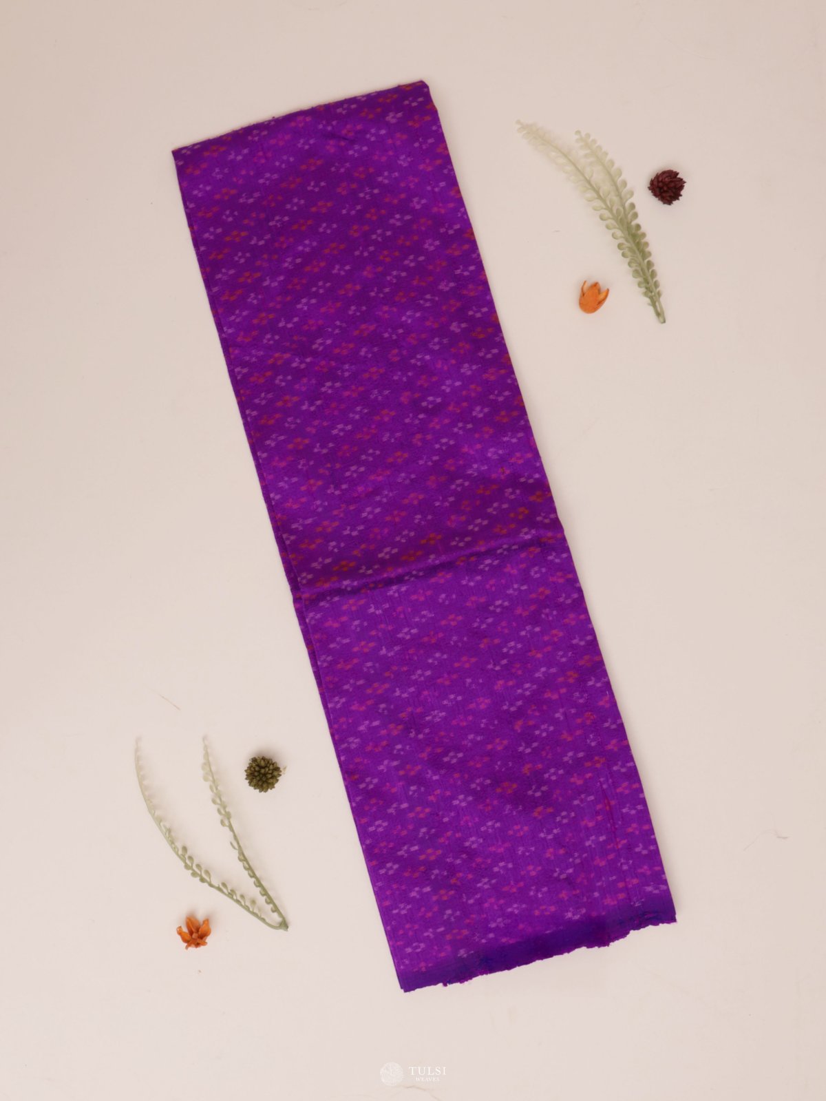 Violet Ikat Raw Silk Blouse