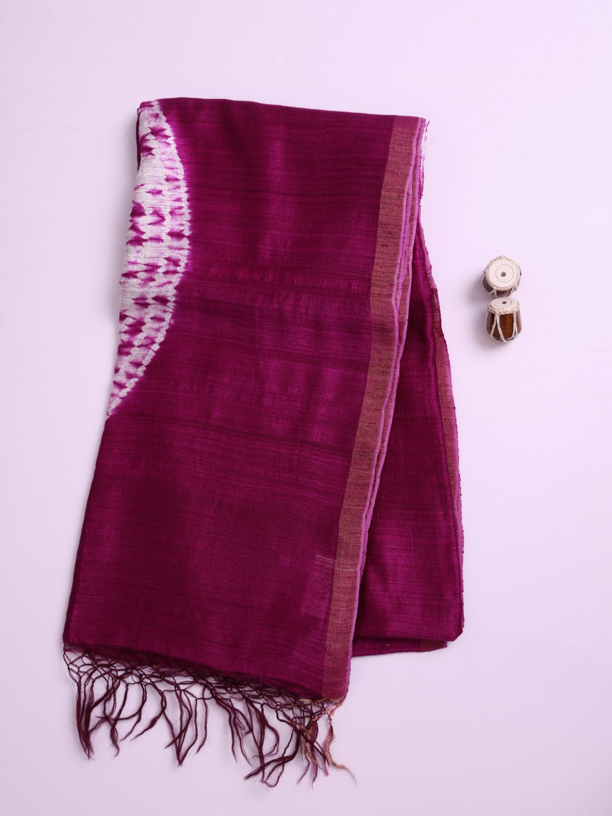Purple Kora Jute Saree 