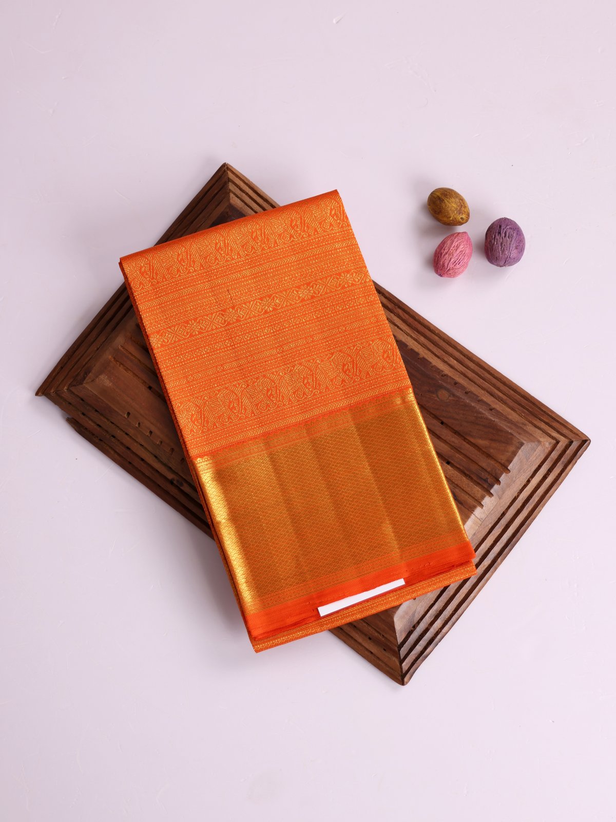 Orange Kanjeevaram Silk Blouse
