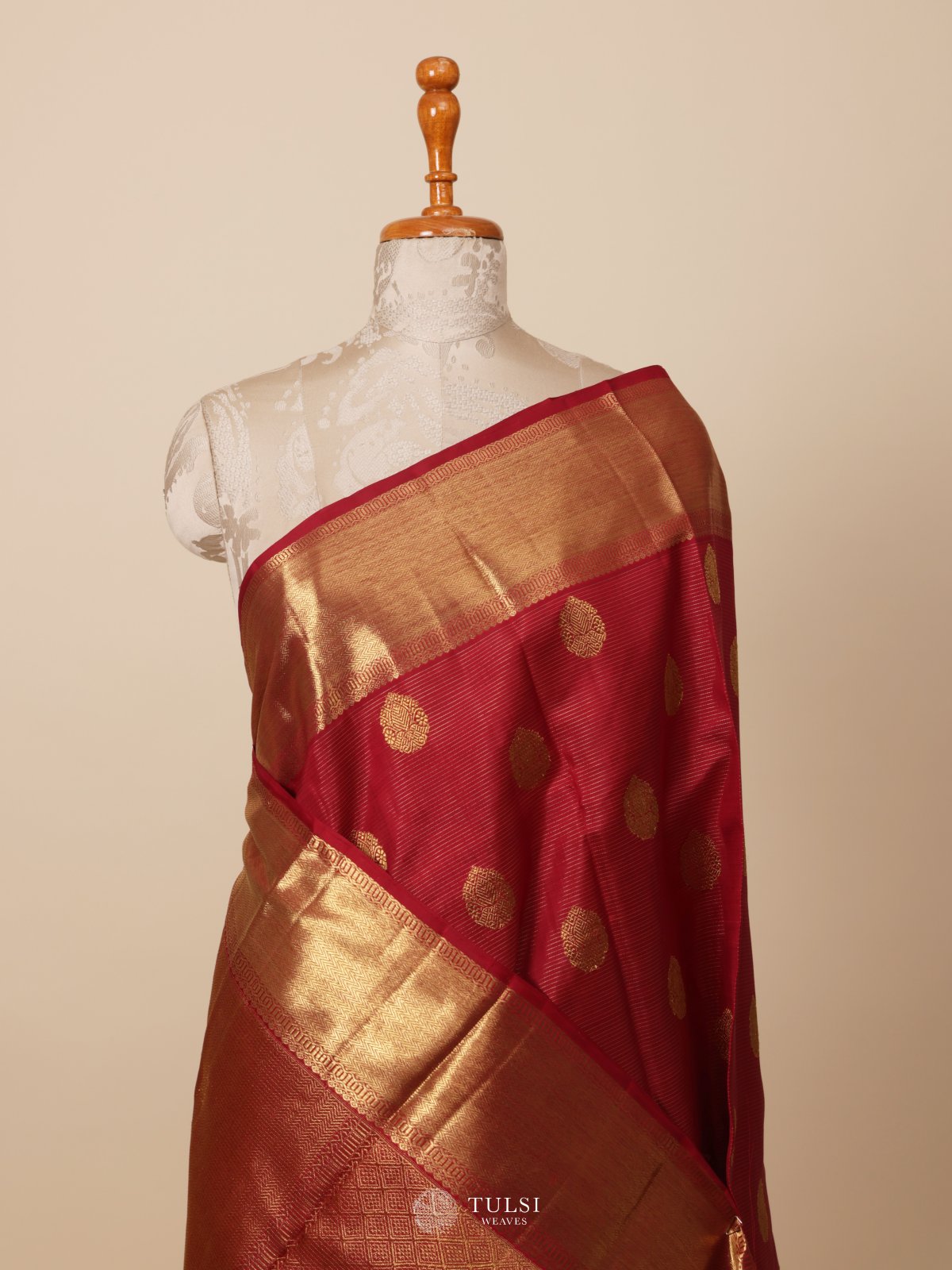 Maroon Kanjeevaram Silk Sarees