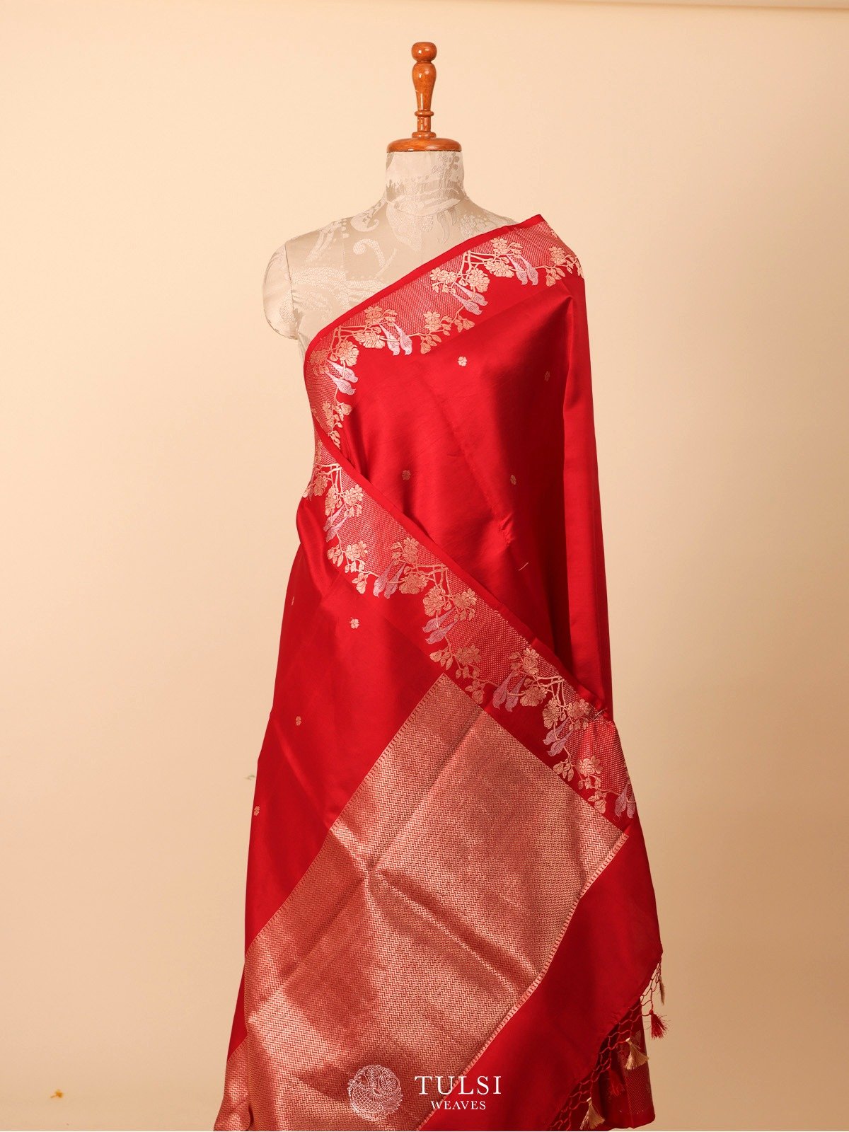 Red Mashru Silk Saree