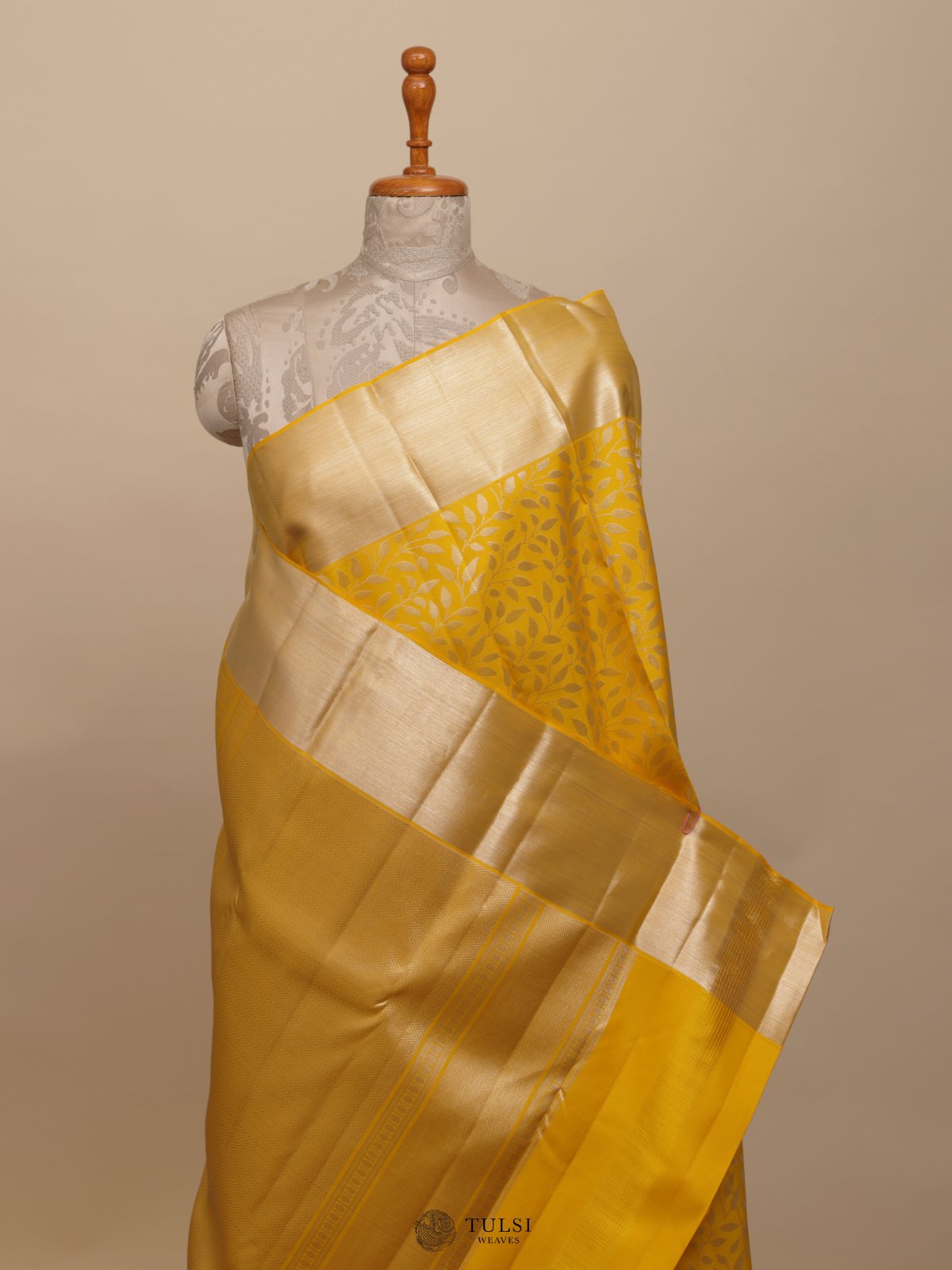 Yellow Kanjeevaram Silk Saree