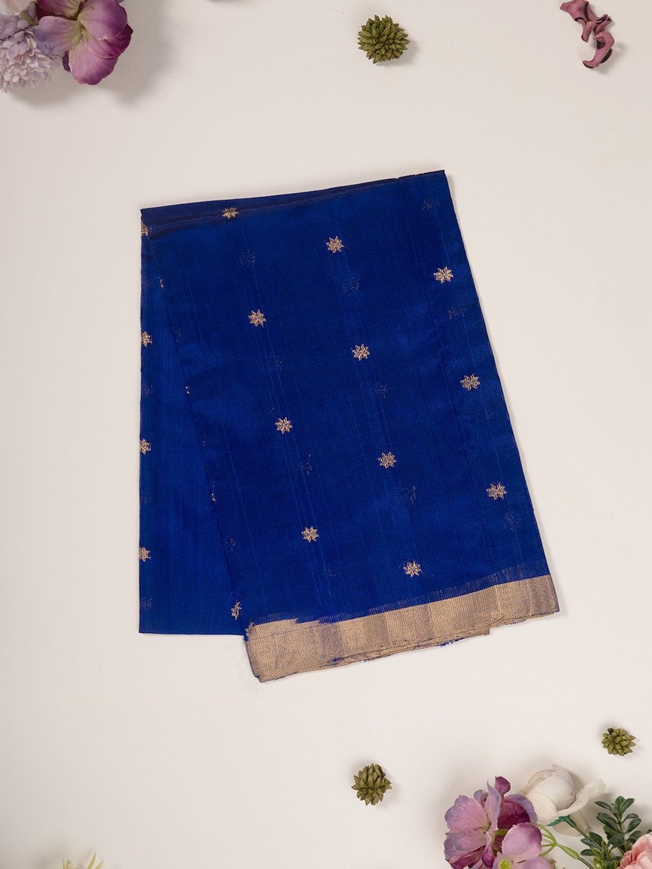 Blue Chanderi Silk Blouse