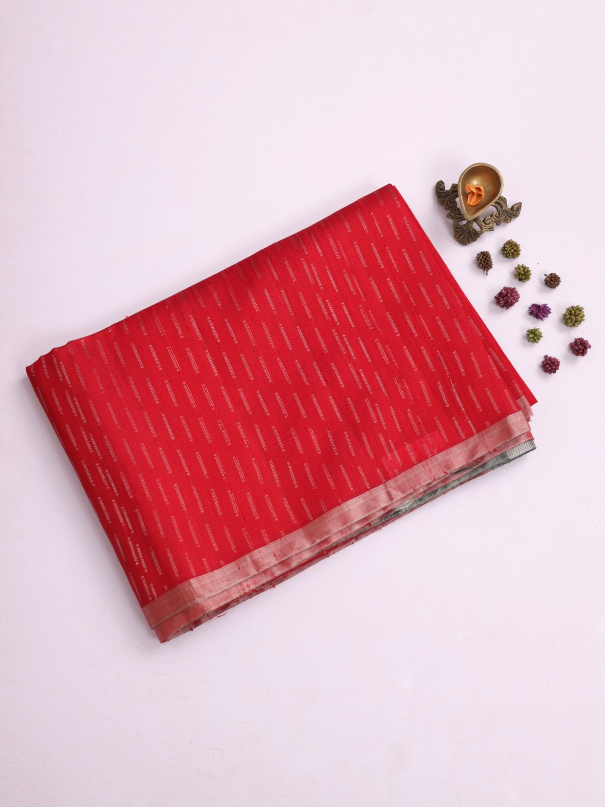 Red Raw Silk Saree