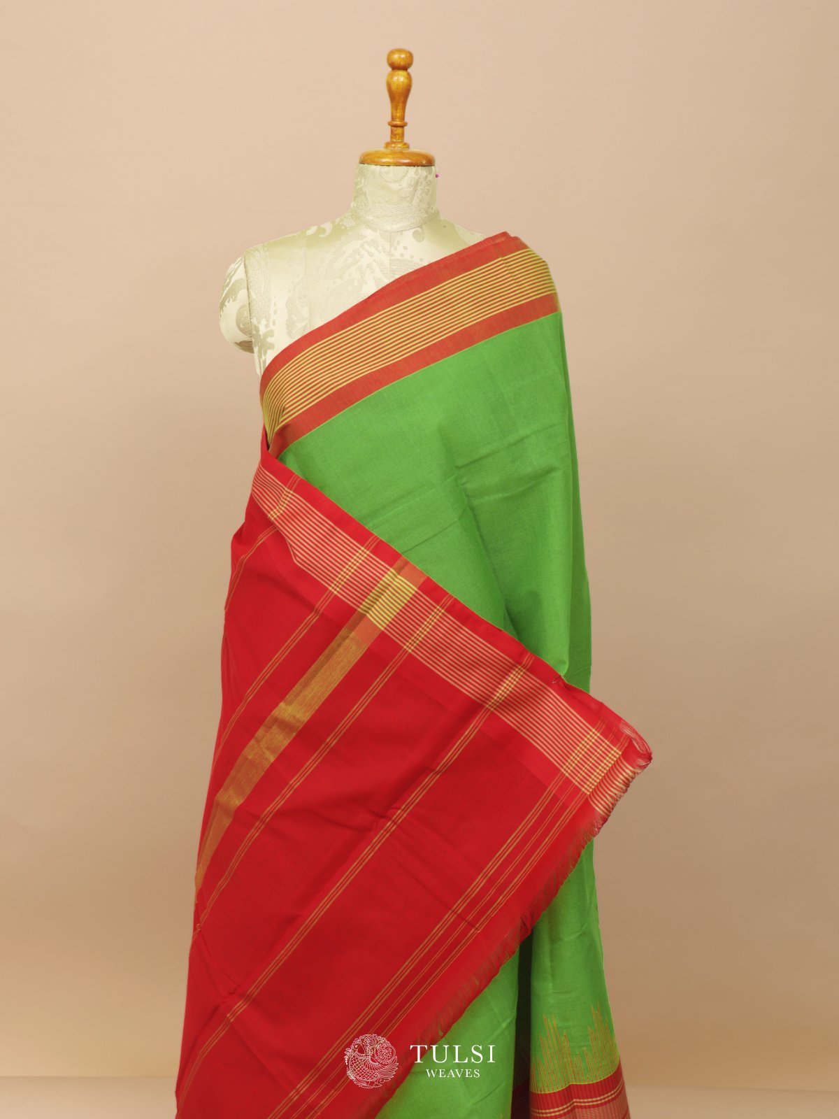 Light Green Kanchi Cotton Saree
