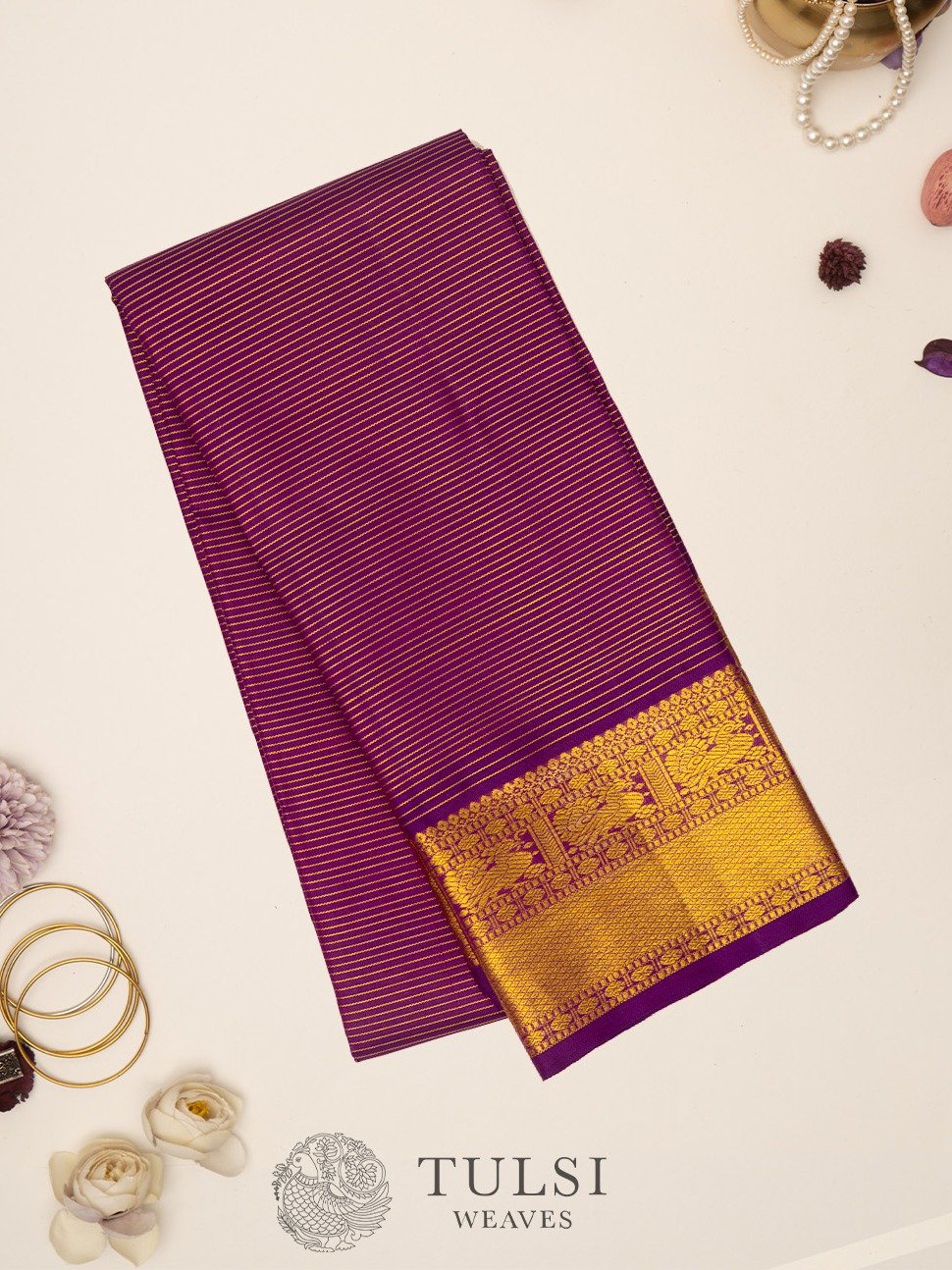 Purple Kanjeevaram Silk Blouse 