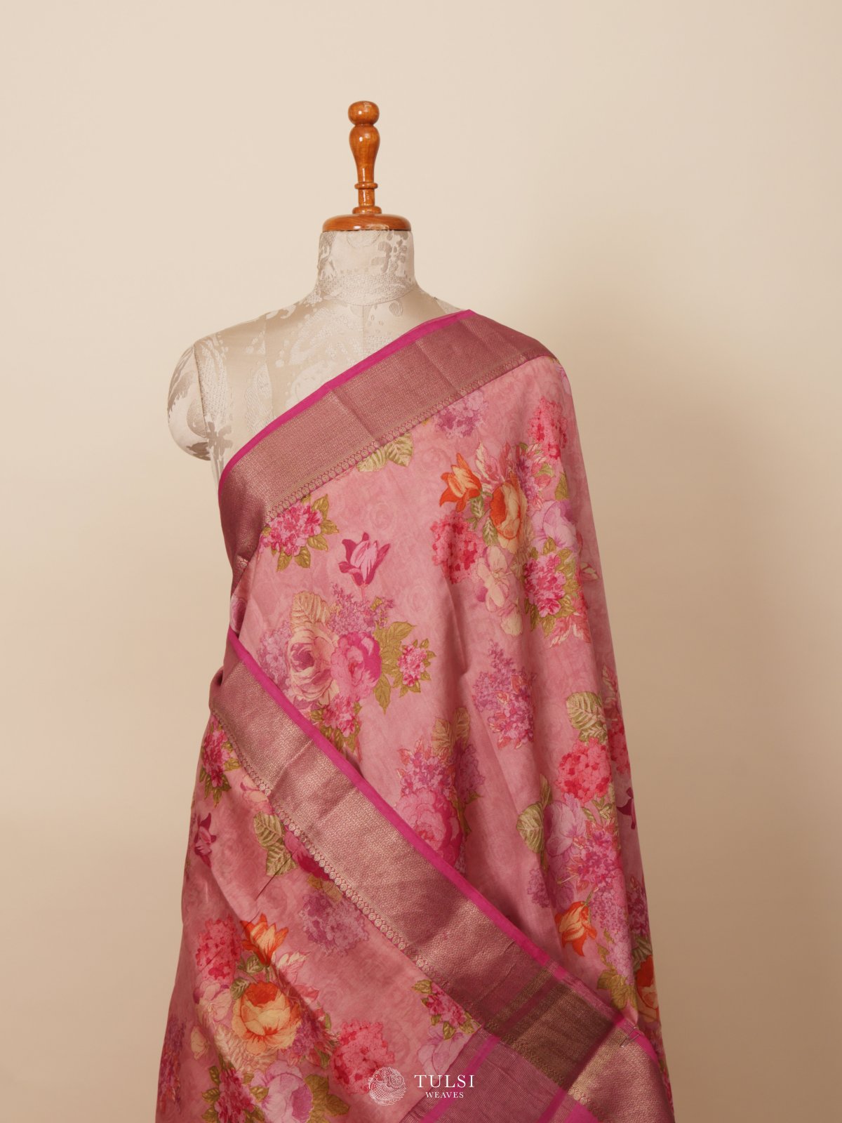 Pink Chaniya Silk Saree