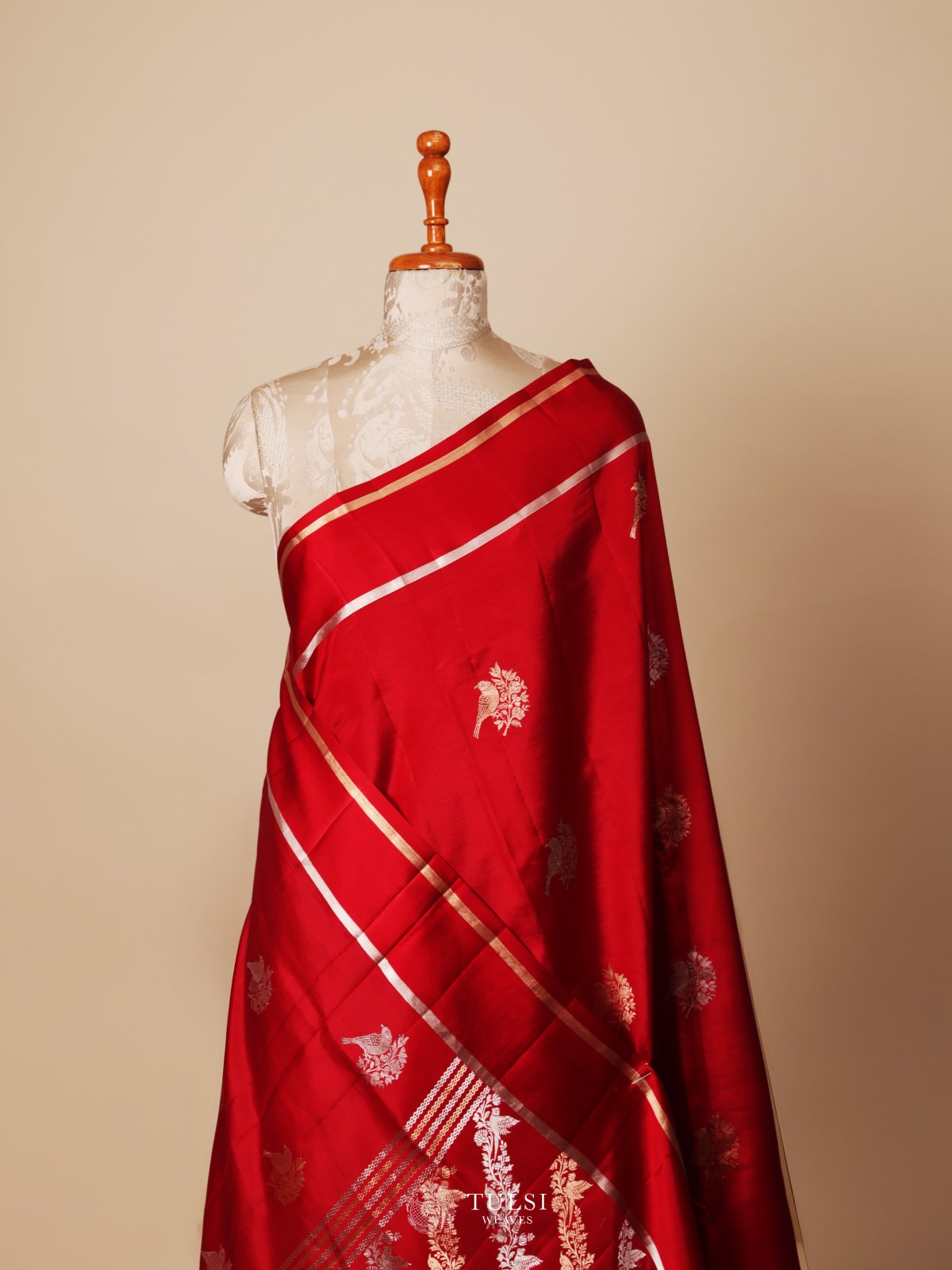 Red Mashru Silk Saree