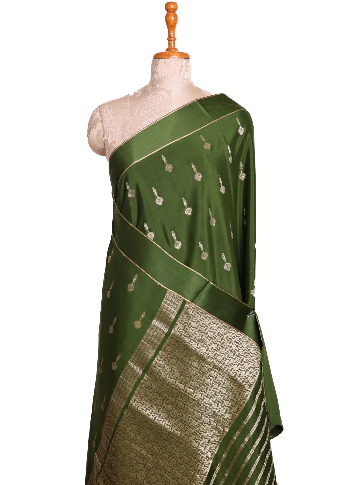 Mehendi Green Mysore Silk Saree