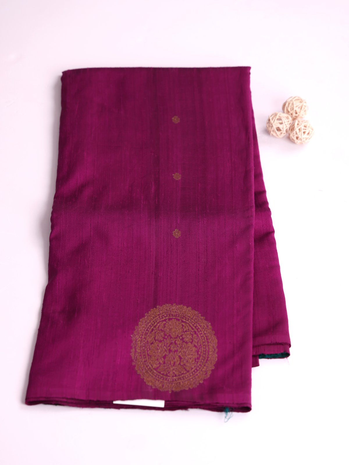 Purple Banaras Tussar Silk Saree