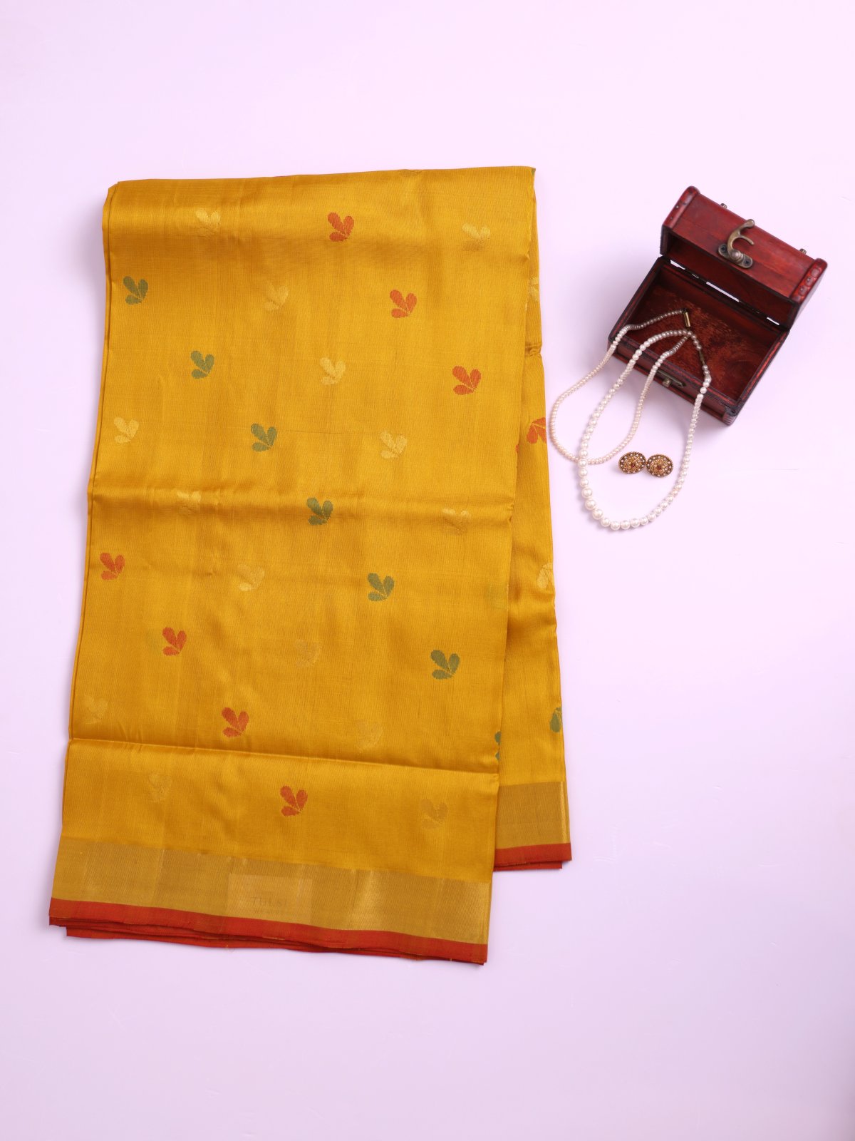 Mustard Yellow Uppada Silk Saree