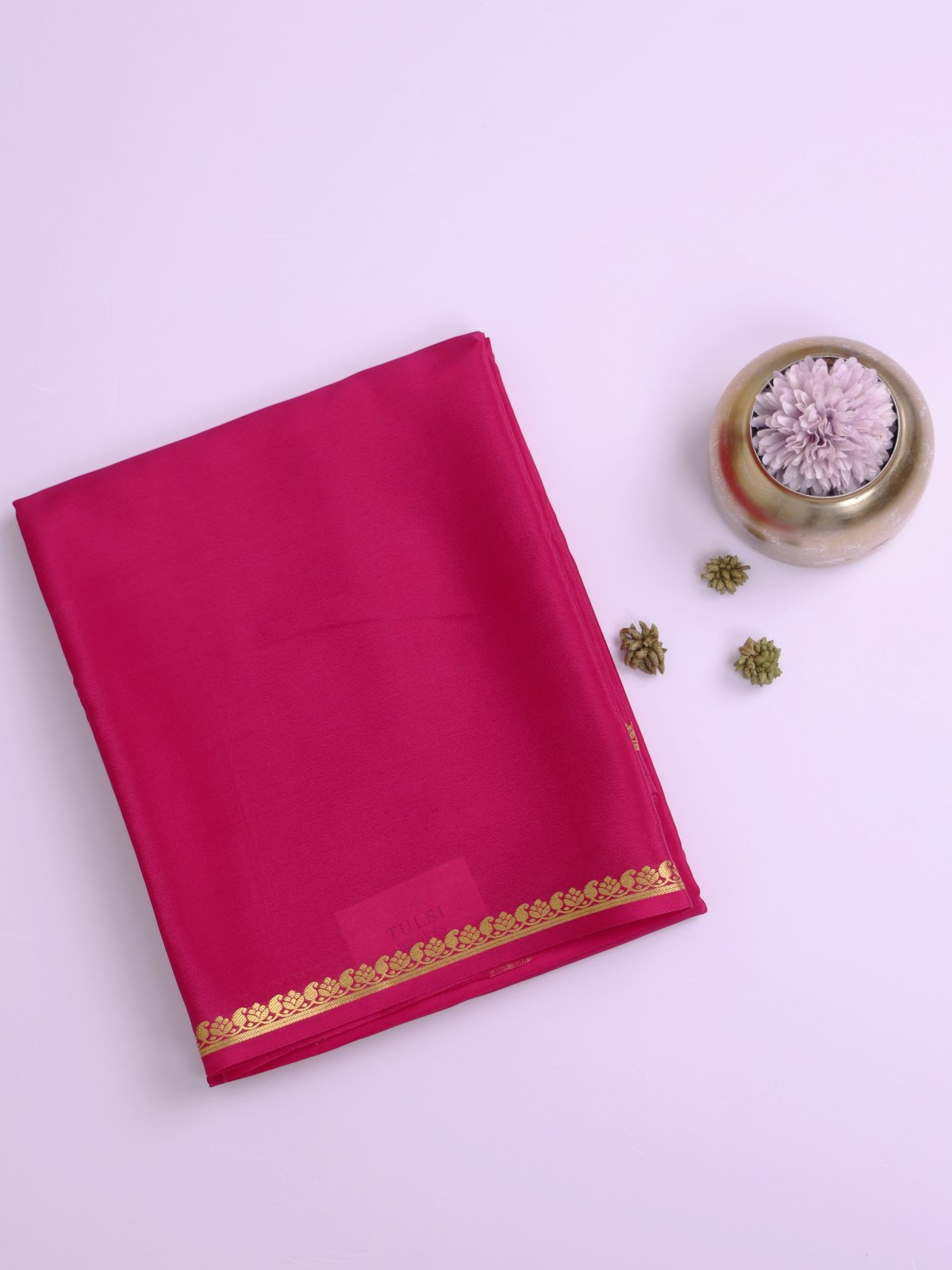 Pink Mysore Silk Saree